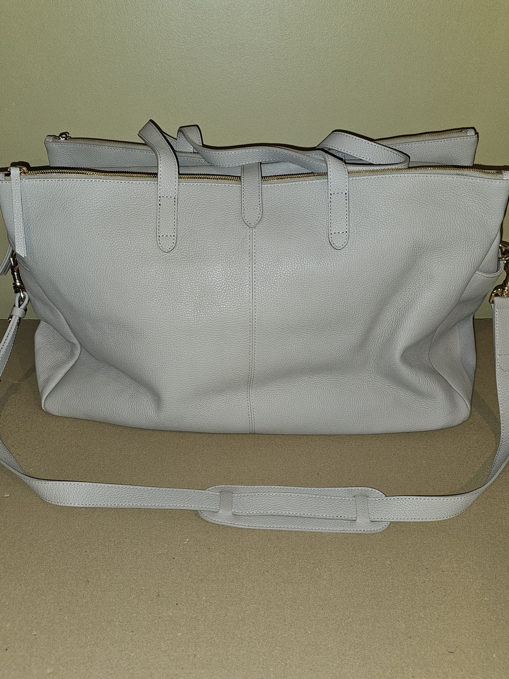 Quince Women's Beige Leather Tote Bag - Picture 2 of 8